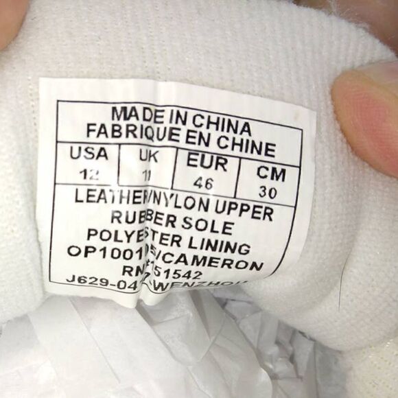 Penguin by Munsingwear Men's Casual White/Green Leather/Fabric Sneakers - sz. 12 - Picture 6 of 6